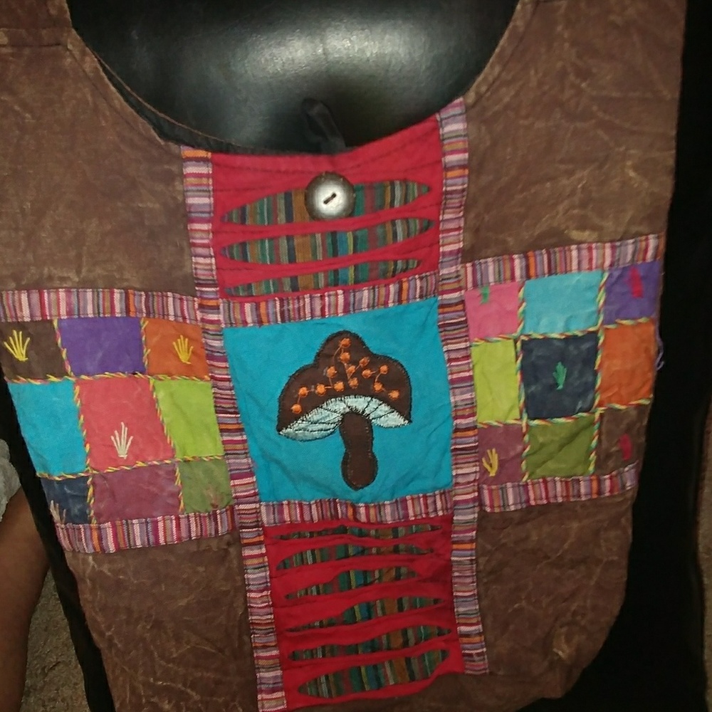 Bohemian style fabric hobo bag